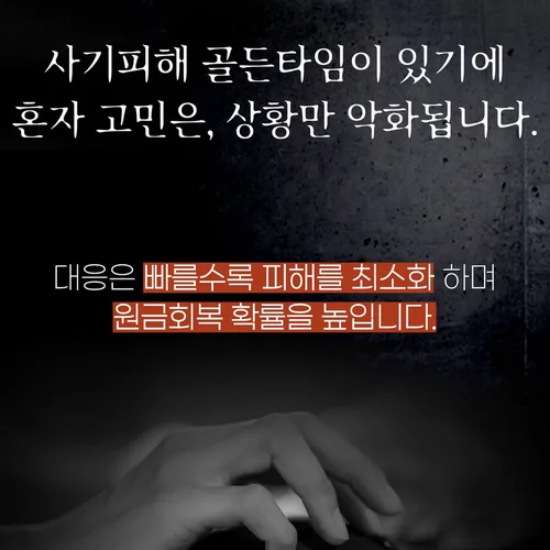 사기피해 골든타임 내 완벽한 대응